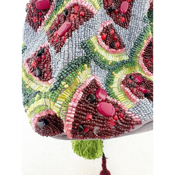 NWT Zara Hand Beaded Watermelon Bucket Bag 4348/204/202 Blogger Favorite - Picture 8 of 10